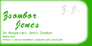 zsombor jencs business card